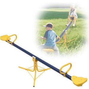 Teeter Totter for Kids Outdoor, Sit and Spin 360 Degrees Seesaw for Kids Outdoor for Outdoor Ages 2-10, Metal Heavy Duty Indoor & Outdoor Playset Toys for Playground Backyard Playhouse