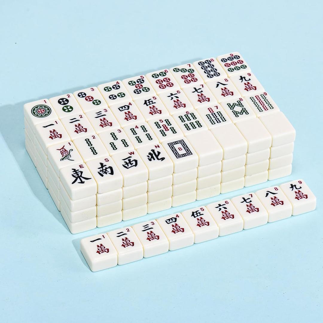 ANABIUP American Mahjong | 166 Premium 1.2-inch Ivory White Tiles | Complete Mahjong Game Set