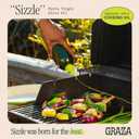 Graza Sizzle Extra Virgin Olive Oil, Cooking Oil - High Polyphenol Peak Harvest EVOO Cooking Oil in a Squeeze Bottle - Single Farm Olives from Spain - 33.8 Fl Oz (1L) (EXP 03/23/28)