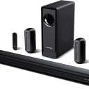 5.1 CH Surround Sound Bar with Dolby Audio, Sound Bars for TV, Wireless Subwoofer & Rear Speaker, Dolby Digital Plus, Bluetooth 5.3, Surround Sound System for Home Theater, 4K & HD TVs| HDMI & Optical