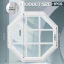 18" Octagon Shed Window, Fixed J-Lap Window for Shed, White
