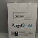 Angel Shield Elongated Wood Toilet Seat with Quiet Close,Easy Clean,Quick-Release Hinges(Elongated,Dark Walnut) (Elongated-18.5")