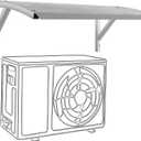 Air Conditioner Cover Outdoor AC Units Protection, Patio Awning Canopy UV Rain Snow Protection Sheet, Thicken Mini Split Cover Sun Shade, Heat Pump Unit Cover for Condenser (White, 36.2X21.2X11in)