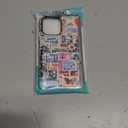 DAIZAG Case Compatible with for iPhone 14 Pro Max, [Compatible with MagSafe],Shockproof Protective Phone Case for Girl Women - Retro Stamp Collage