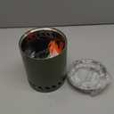 HGD 8.0 x 5.5 Inch Smokeless Firepit, Stainless Steel Fire Pits, Smokeless Fire Pit for Outside with Carry Bag for Camping Backyard Patio Garden Picnic Green