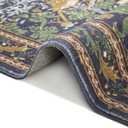 Cute Botanical Bathroom Rugs Non Slip, Ultra Thin Strawberry Thief Abstract Art 2x3 Small Rugs, Green Tropical Floral Leaves Throw Area Rug for Bedroom Kitchen Indoor Entrance Entryway Rug Washable