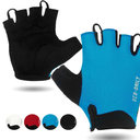 Cycling Gloves for Men Women Padded Mountain Bike Gloves Lightweight Half Finger Gloves Anti-Slip Shock-Absorbing for MTB Road Biking Fitness (Small,Blue)