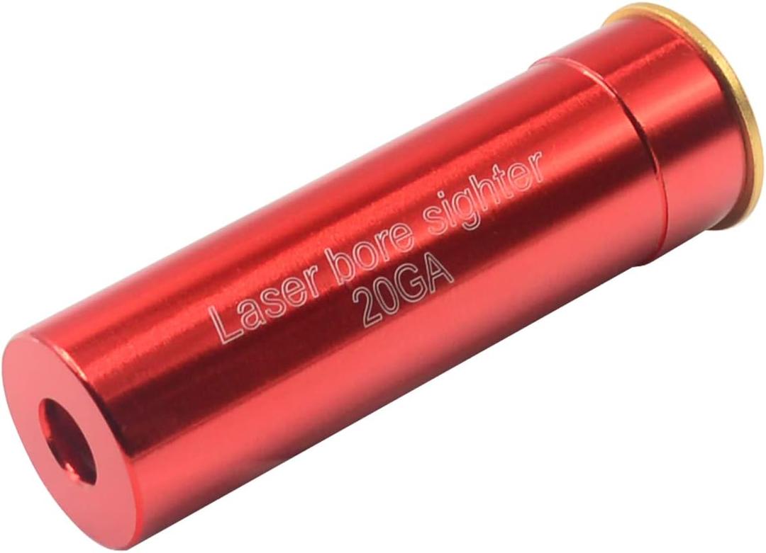Red Dot Laser Bore Sight, Bore Sight Lase for 20GA/20Gauge Caliber,Laser Boresighter with 2 Sets of Batteries for Hunting