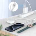 3 in 2 Multi Charging Cable for Watch Charger USB C Cable Watch Charger USB C/A Fast Compatible with Ultra/Series 10/9/8/7/6/SE2/5/4/3/2 & Galaxy S23-4FT