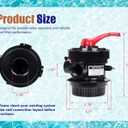CIPU 4-Way Multiport Pool Valve Replacement for Sand Filter Systems, Multiport Valve with Filter, Backwash, Rinse, Winter Settings, Red Handle Sand Filter Valve for Above Ground Swimming Pools