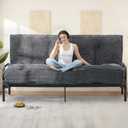 10" Futon Mattress Queen Size, Ultra Thick Futons Sofa Couch Bed Sleeper Sofa Bed, Versatile Floor Futons Japanese Floor Mattress for Adults, Grey (Frame Not Included)