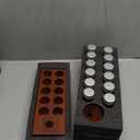 Single Dose Coffee Bean Storage Tubes Coffee Bean Cellar 10 Pcs Dosing Glass Vials With Lids (2 Oz) Wooden Display Stand And Funnel