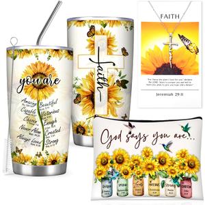 Christian Gifts For Women Faith, Sunflower Birthday Gifts For Women, Inspirational, Religious, Faith, Get Well Soon, Gifts For Mom, Wife, Friend, Sister, Mathers Grandma- Gifts box