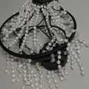 Hanging Candle Lantern Outdoor, 28” Battery Operated Modern Clear Acrylic Crystal Chandeliers with Flickering Yellow Led Candle Light S Hooks for Garden, Backyard, Gazebo, Room Indoor Indoor Decor