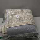 Washable Area Rugs for Living Room: 5x7 Bedroom Area Rugs Boho Vintage Rugs Stain Resistant Non Slip Low Pile Soft Lightweight Carpet for Kitchen Dining Room Farmhouse Nursery Kids Room Home Office (Brown and Cream)