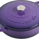 Crock-Pot Artisan Enameled Cast Iron Braiser W/Lid, 5 Quart, Lavender Purple