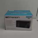 Emerson MW7302B Compact Countertop Microwave Oven with Touch Control, LED Display, 700W, 10 Power Levels, 6 Auto Menus, Glass Turntable and Child Safe Lock, 0.7 Cu., Ft. Black