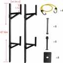 Side Mount Trailer Ladder Rack for Open/Enclosed Trailer Hold 2 Ladders