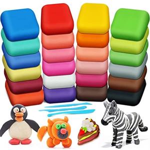 ESSENSON Magic Clay - Air Dry Clay 24 Colors, Modeling Clay for Kids with Tools, Toys Gifts for Age 3 4 5 6 7 8+ Years Old Boys Girls Kids