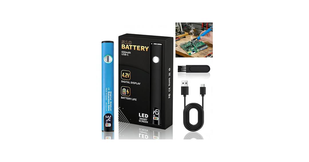 Cordless Thread Burner With LED Digital Display, 3 Gear Adjustable Voltages, Portable Rechargeable Welding Tools