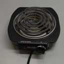 IMUSA USA GAU-80305 Electric Single Burner 1100-Watts, Black