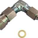 Male Female 8mm Quick Disconnect 90 Degree Connect Adapter QD Stainless Steel