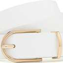 2 x Earnda Women's Faux Leather Chic Belt for Ladies Jeans