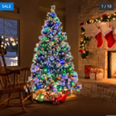  7 FT Pre-Lit Artificial Christmas Tree Hinged with Pine - See Details