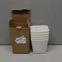 5 Pack Hanging Cup Holders, Multipurpose Rolling Cart Accessories Utility Cart Accessories For Art Craft Supplies, Space Saving Hanging Storage Basket Pencil Holder Makeup Organizers (White)