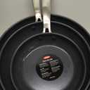 OXO Enhanced, 8" 10" and 12" 3 Piece Frying Pan Skillet Set, Healthy Ceramic Nonstick, PFAS-Free, Stainless Steel Handle, Dishwasher Safe, Oven Safe, Black