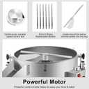 18 Leaf Bowl Trimmer,110V Electric Hydroponic Trimmers, Leaves Buds Trimming Machine, stepless Transmission Leaf Bud Trim Reaper for Plants Buds and Flowers with 6 Extra Blades