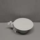 Ceramic Cake Stands Decorative Bunny - Easter Decoration Birthday Cake Display Tray for Wedding Party Graduation Gift Home Decor 8.25 x 6.5 x 3.25 Inch White Cake Plate Newman House Studio