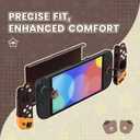 PlayVital Good Night Bear Dockable Case for Nintendo Switch 2 with Stand | Split Design Silicone Joycon Grips, PC Console Hard Shell, 2 Joystick Caps | Cute Protective Cover Bundle – Brown