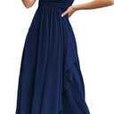Women's 2026 Spring Formal Evening Gown Elegant Long Prom Dress Wedding Guest Party Cocktail Bridesmaid Maxi Dress (Medium, #0 Navy Blue)