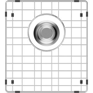 SANNO Kitchen Sink Protectors, 13"X 15" Gird Sink Protector for Kitchen Sink, Grid Sink Protector Kitchen Sink Rack for Bottom of Sink,Rear Drain for Single Bowl, Stainlsee Steel