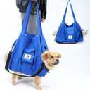 Yanvega Cat Soft Travel Carrier Sling Bag Pet Supplies Cat Carrier Pouch, Color Blue Size XL Adjustable Crossbody Strap Storage Pocket, Large Space for 16 to 30 lbs Cats and Small Dogs