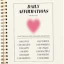 JWVK Daily Affirmations Preppy Pink Aura Heart Notebook,Trendy Positive Affirmations Inspirational Notebook Journal for Teen Girl Work Office School Student Teacher,Hardcover Spiral Notebook 5.5x8.3 2Pcs