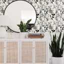 NuWallpaper Black Breezy Peel and Stick Wallpaper, Removable Wallpaper, 20.5 in x 18 ft