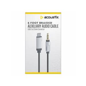 ACX USB C TO 3,5MM CABLE 6FT BK