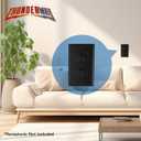 3 x ThunderWay Decorator Light Switch or Receptacle Outlet Wall Plate, Gloss Finish, Size 1-Gang 4.48" x 2.71", Unbreakable Polycarbonate Thermoplastic, UL Listed, Black