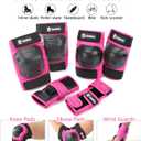 Tanden Skateboard Protective Gear Knee Pads and Elbow Pads Set, Elbow and Knee Pads for Roller Skating Wrist Guards Skateboarding Pads