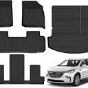 Jenofa-Floor Mats for Buick Enclave 2018-2024 Car Mats Cargo Mat Fit Enclave All Weather Non-Slip Waterproof Durable Rubber Floor Liner Accessories Full Set 2023