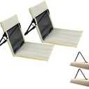 2 Pack Foldable Camping Chairs with Mesh Backrest,Ultra-Light Portable Beach Chairs with Carry Bag for Sunbathing Swimming Poolside Picnic Lawn Road Trips (Khaki)