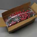 AFPV Christmas Decorations for Home Indoor Artificial Evergreen Pine Branches with Red Berry Stems for Christmas Trees, Plants Decor & Navidad Decoracin (Red Berry Set)