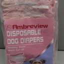 Ambreview Disposable Dog Diapers Female, Just Pull It Up, Doggie Diapers for Female Dogs, Strong Absorbency | Leak Proof, for Dogs in Heat | Elderly | Disabled, 30 PCS (M(Waist 11.8"-19.7"))