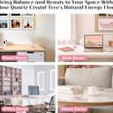 6 inch Rose Quartz Crystal Tree of Life Healing Chakra Tree for Positive Energy, Good Luck Gemstone Money Tree Bonsai Feng Shui Tree for Home Office Desk Decor Reiki Spiritual Gift for Women