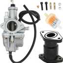 Carburetor for Yamaha Timberwolf 250 Compatible with 1992-2000 Yamaha Timberwolf 250 YFB250 YFB250FW Carb, YFB250 Carburetor with Intake Manifold Boot Kit