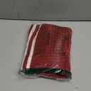 20 Inches Initial Christmas Stocking Monogram Striped Christmas Stocking red Green with White Embroidered Letter Christmas decorations-R-Red