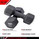 JFIT Dumbbell Pairs or Sets Neoprene & Vinyl Coated Hand Weights for Home Gym, Strength Training, Aerobics, Cardio Exercise and Fitness