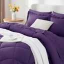 CozyLux Full Size Comforter Sets Purple - 7 Pieces Bed in a Bag Full, Luxury Soft Bed Set for All Seasons, Bedding Set with Down Alternative Comforter, Sheets, Pillowcases & Shams